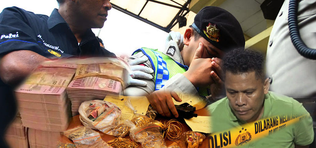 Seorang Polisi Tertangkap Usai Merampok Uang Tunai Rp 225 Juta dan Emas Seberat 300 Gram Di Makassar