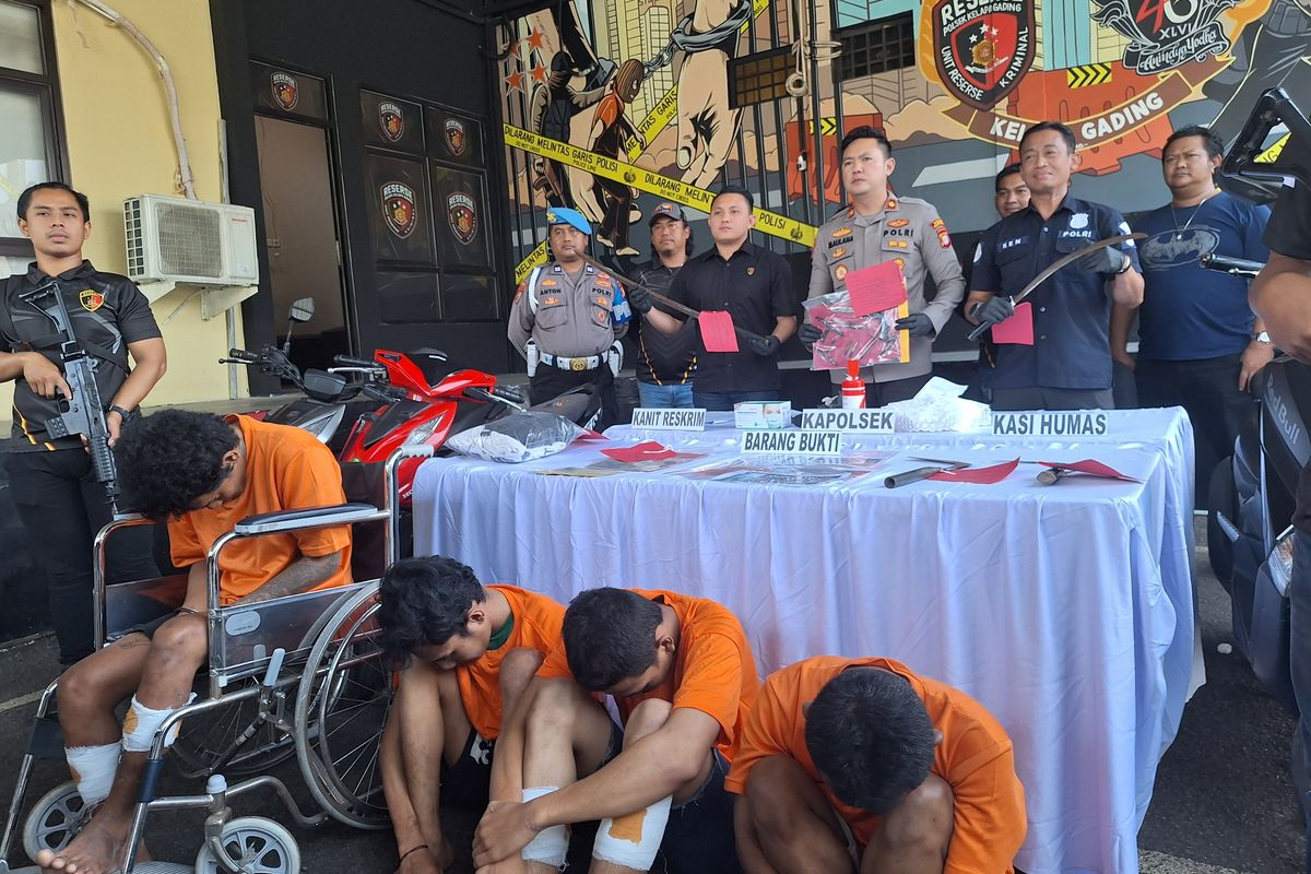 Polisi Tangkap 4 Maling Motor Yang Viral di Jakut